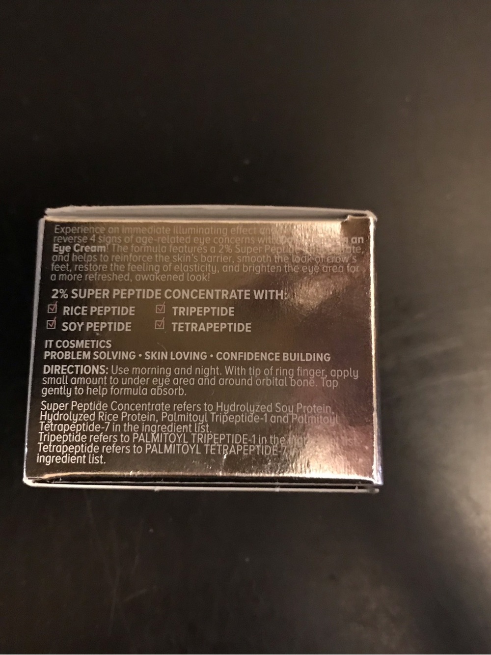 it cosmetics Confidence In An Eye Cream - gold and silver jar - Picture 3 of 5